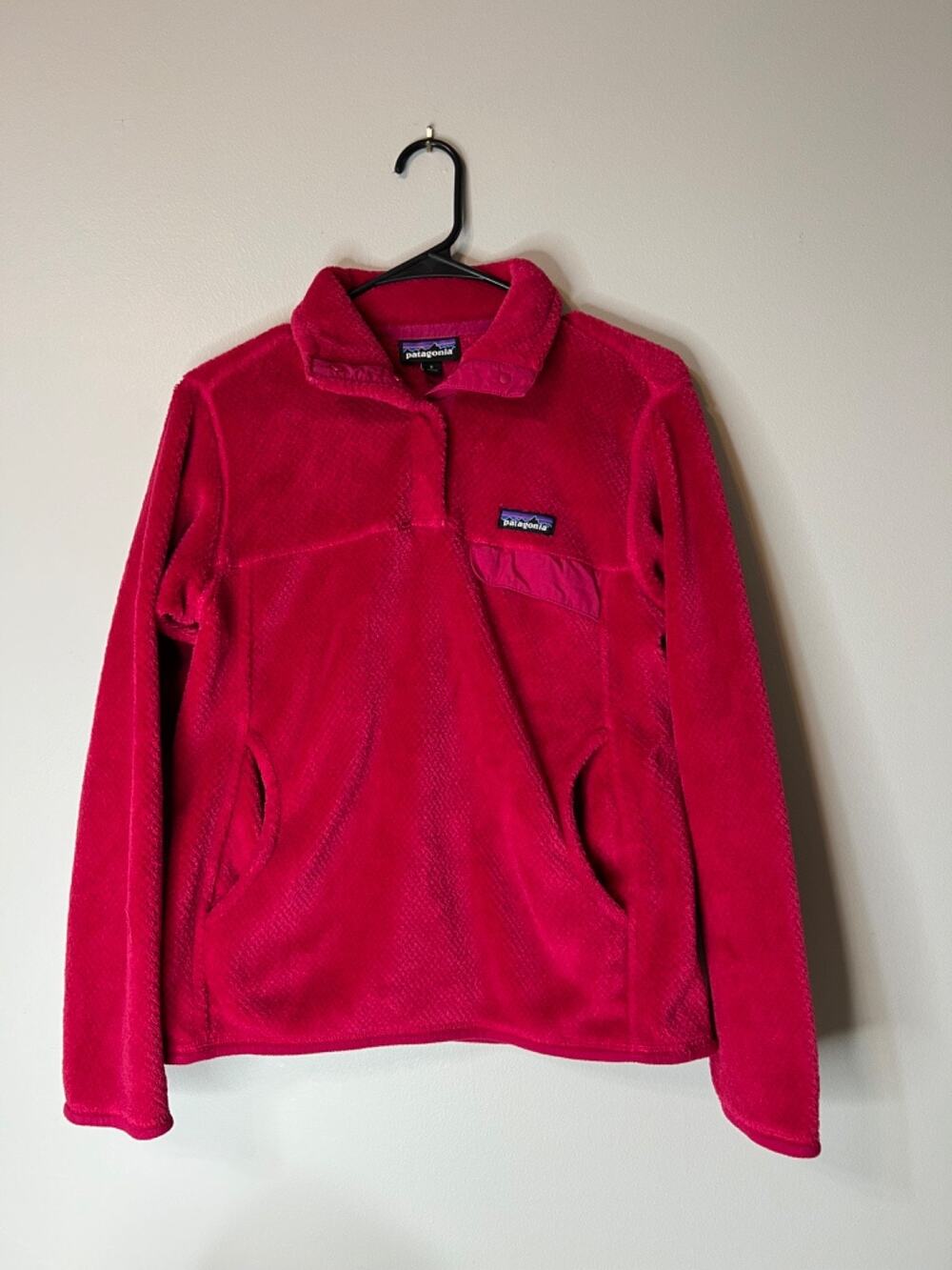 Patagonia Women’s Fleece Pink Size Small Snap Top Re- Tool Thermal Pro